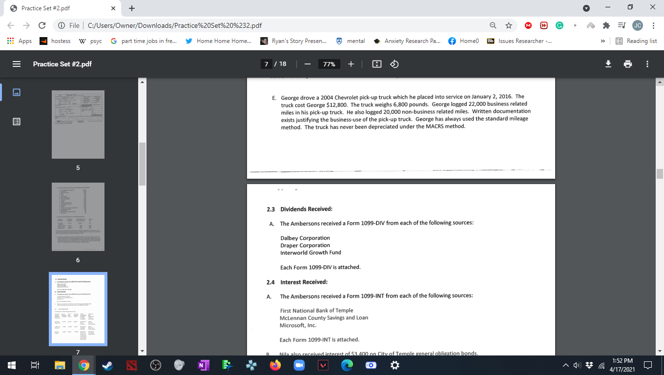 worth 45 points. Requirements are to complete form 1040 up to line