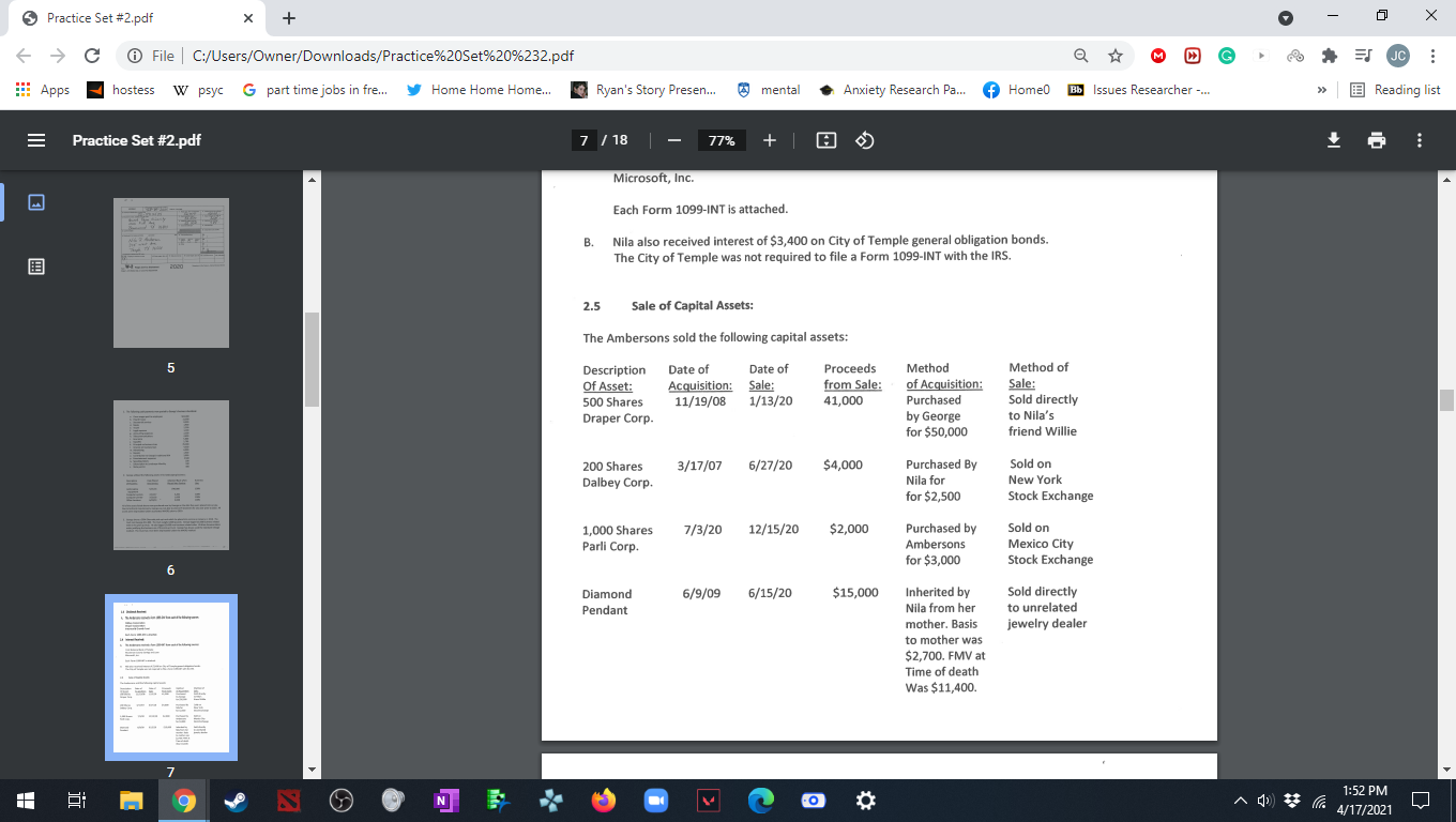 15 and the following forms: Schedule A Schedule B Schedule C Schedule