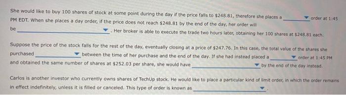 to the next day, executed at the last trade price, or canceled