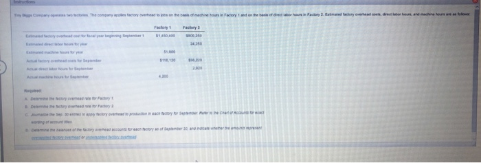 the Sep 30 entry to apply factory overhead to production Factory 1