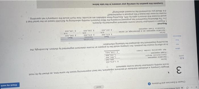  etton Seved Check my work Chapter 6 Exercises and Problems 3