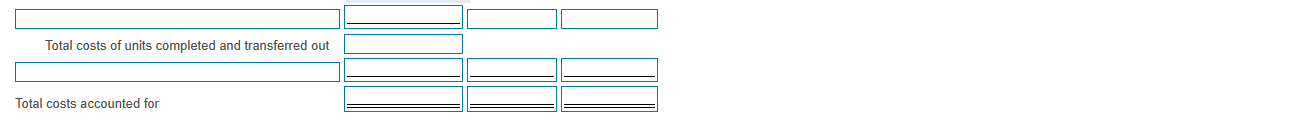 \hline Completed and transferred out: & \\ \hline Total from beginning inventory