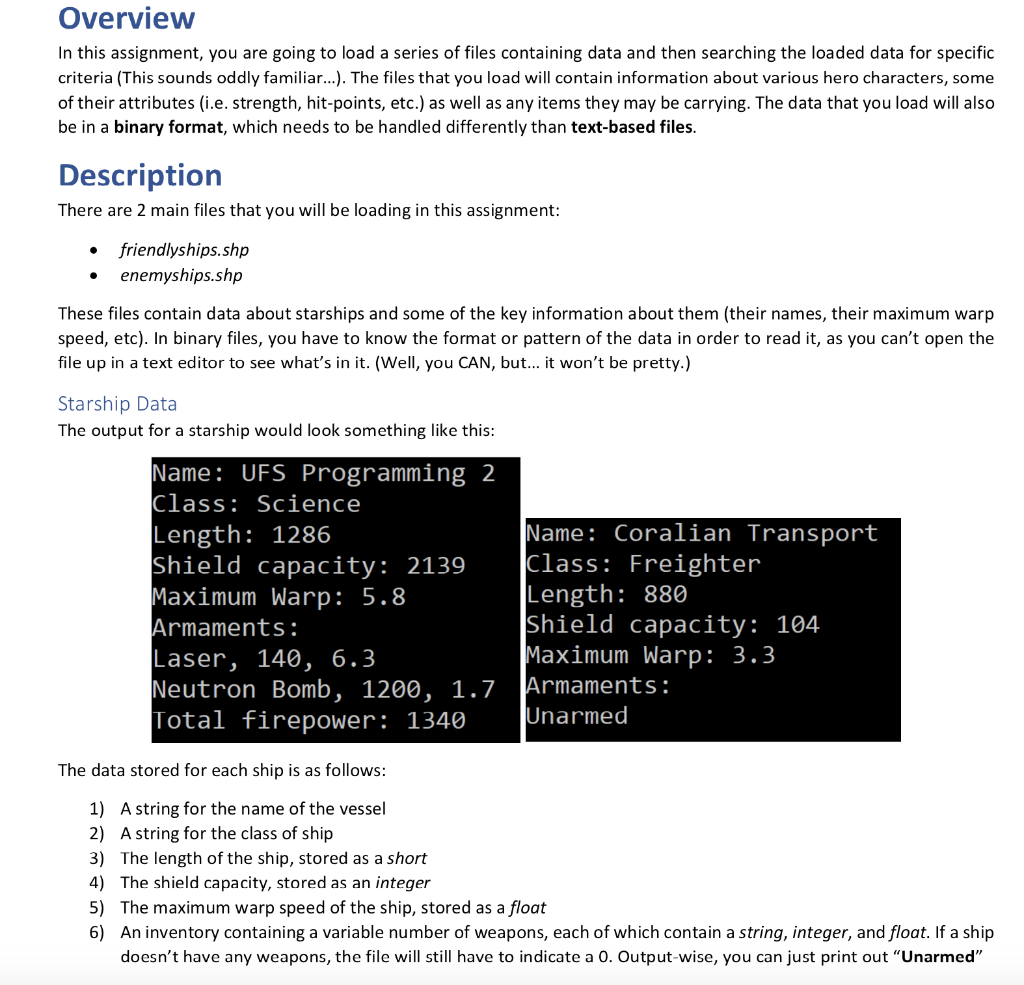  Reading binary data Reading data in binary is all about copying