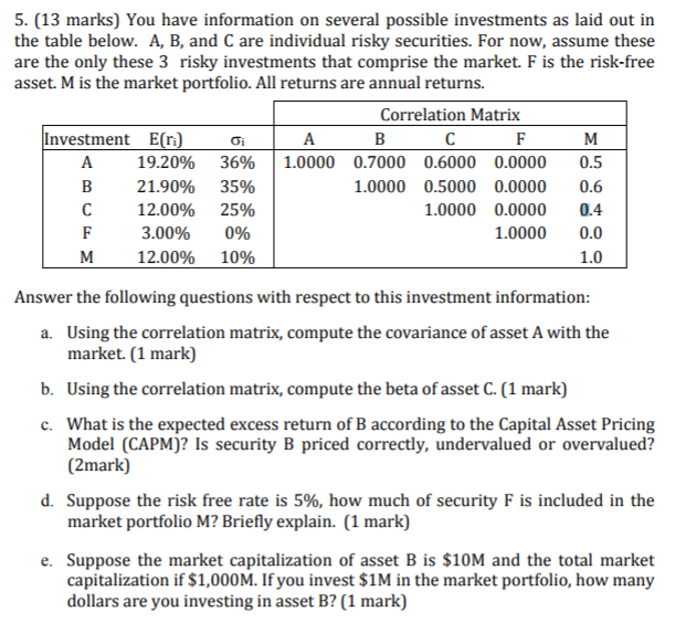 Hi please answer and show full working out thanks :) 5. (13