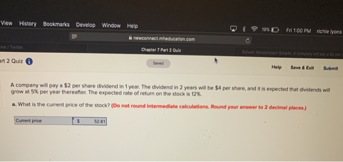  View History Bookmarks Develop Window * 19% Fri 1:00 PM richie