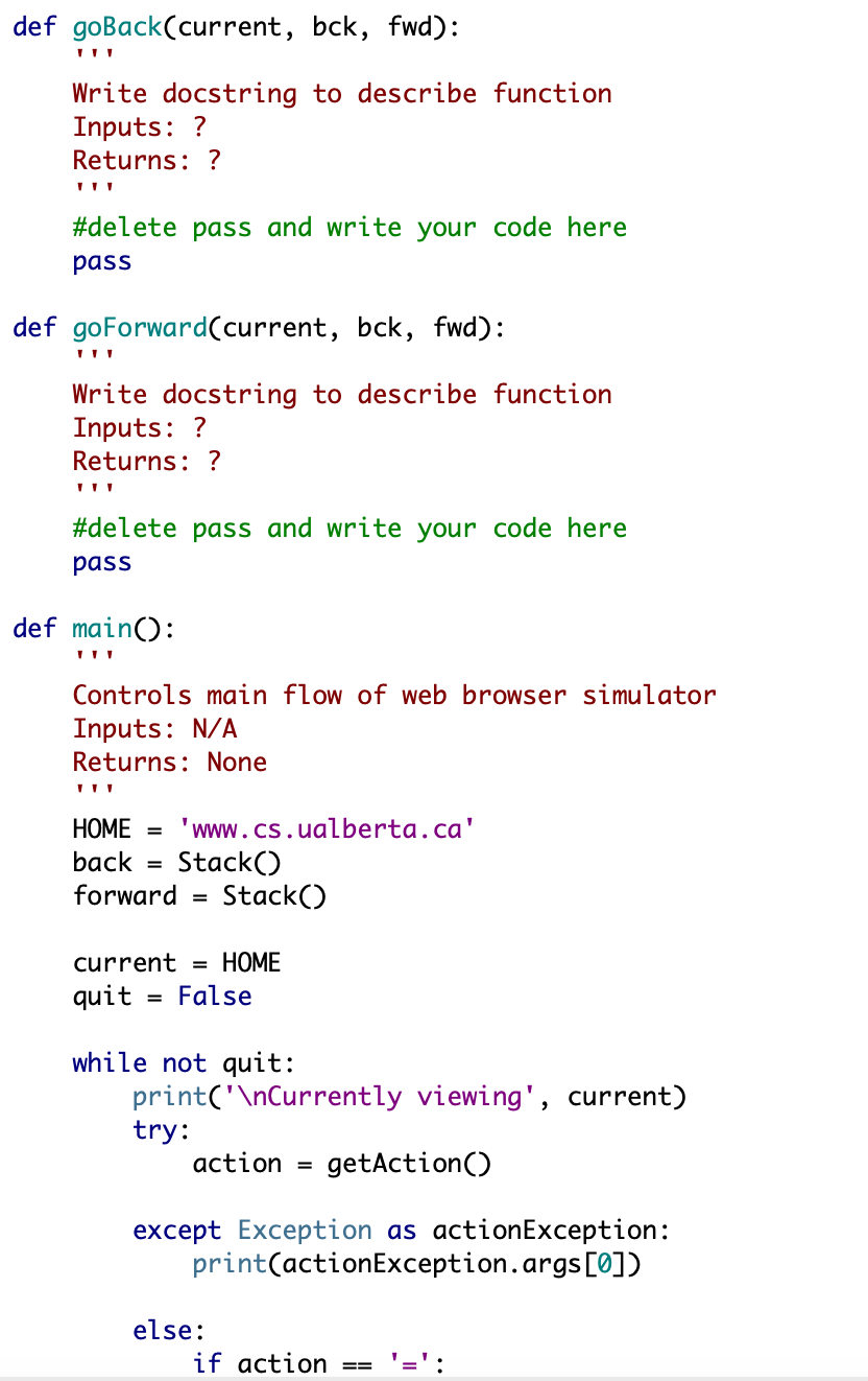 += item + ' ' return stackAsString def clear(self): #TO DO: complete