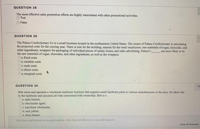 is called primary demand. True False QUESTION 25 A marketer is usually