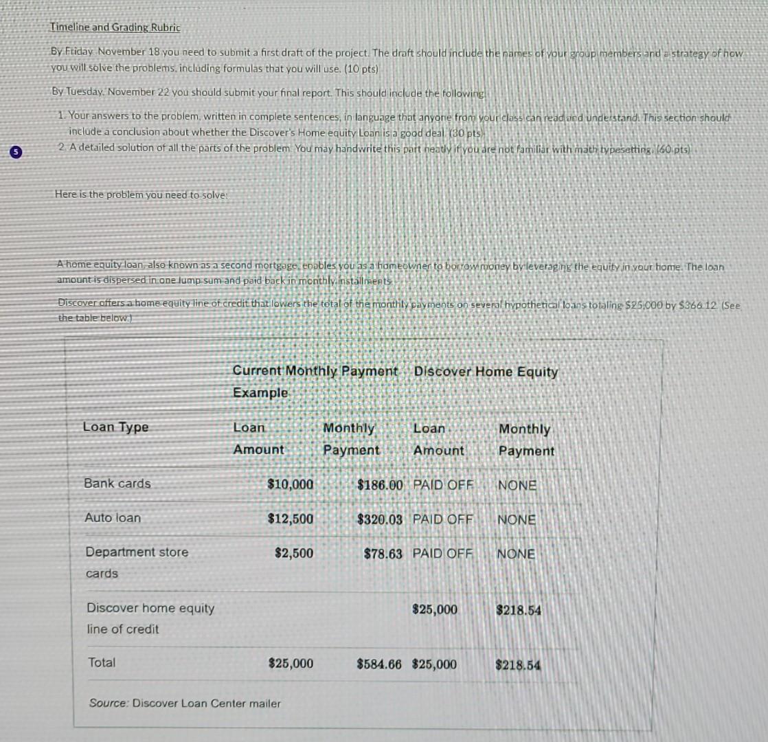  Help with this problem please. Thank you in advance Timeline and
