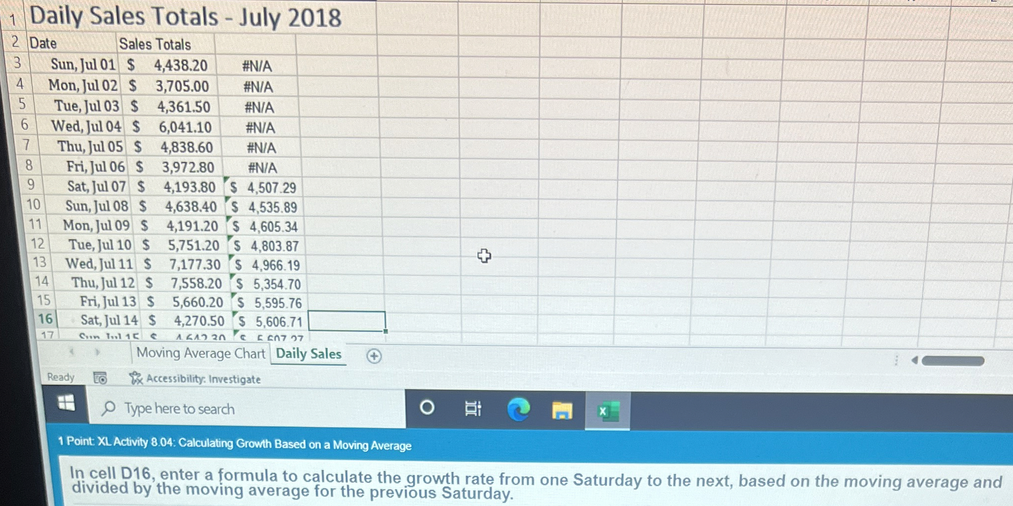  Moving Average Chart Daily Sales Ready Accessibility: Investigate Type here to