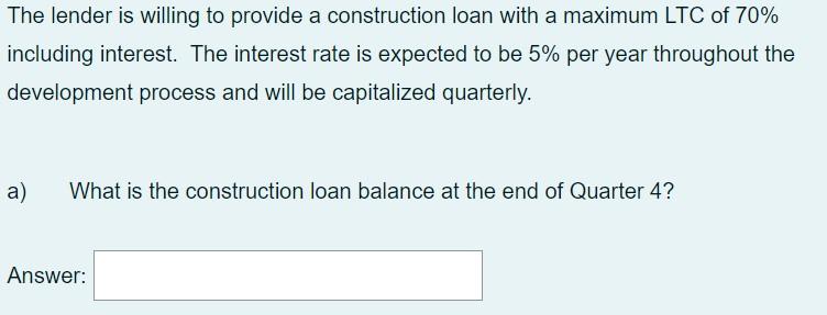 Montreal. The project has a total budget of $1,300,000 including interest estimated