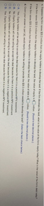 only asset is a plot of vacant land, and whose only liability