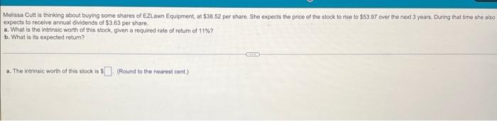  Please do A & B Melissa Cut is thinking about buying