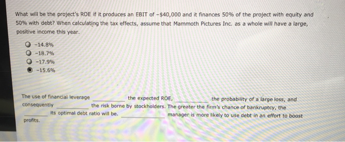 financial leverage on ROE Aa Aa 3 Companies that use debt in