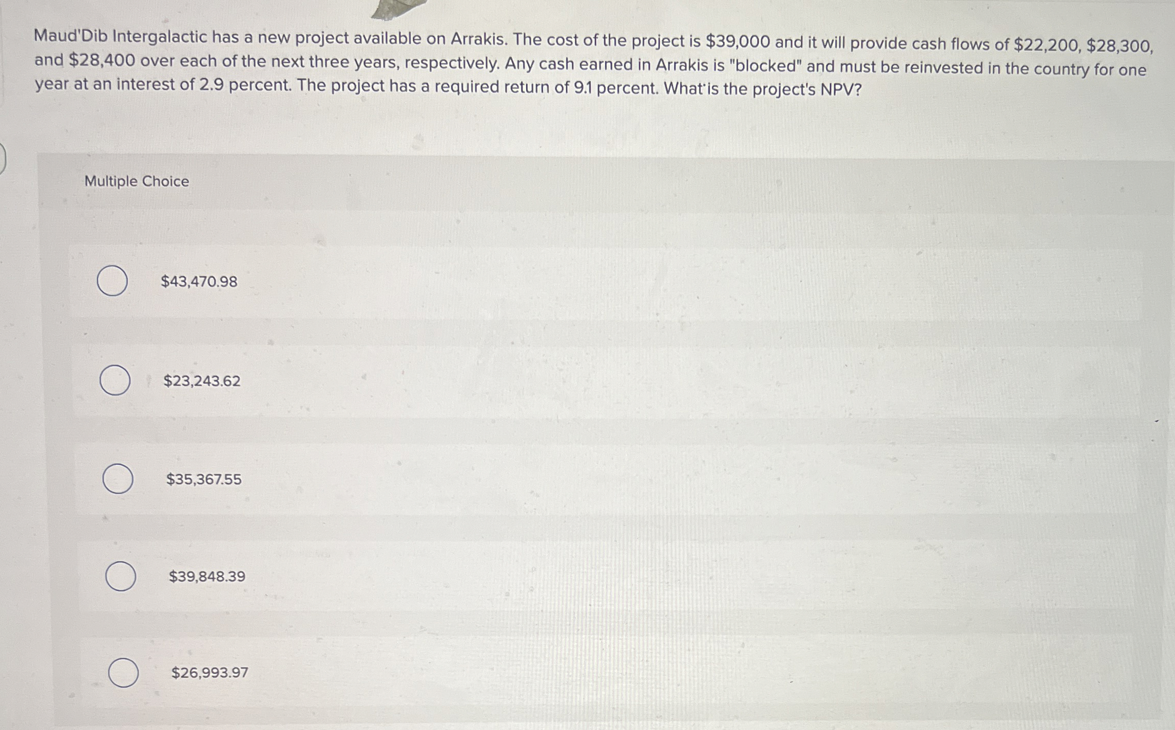  Maud'Dib Intergalactic has a new project available on Arrakis. The cost