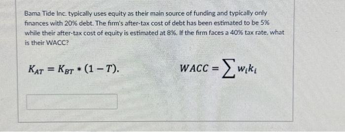 please explain how to plug this question into excel. Bama Tide Inc.