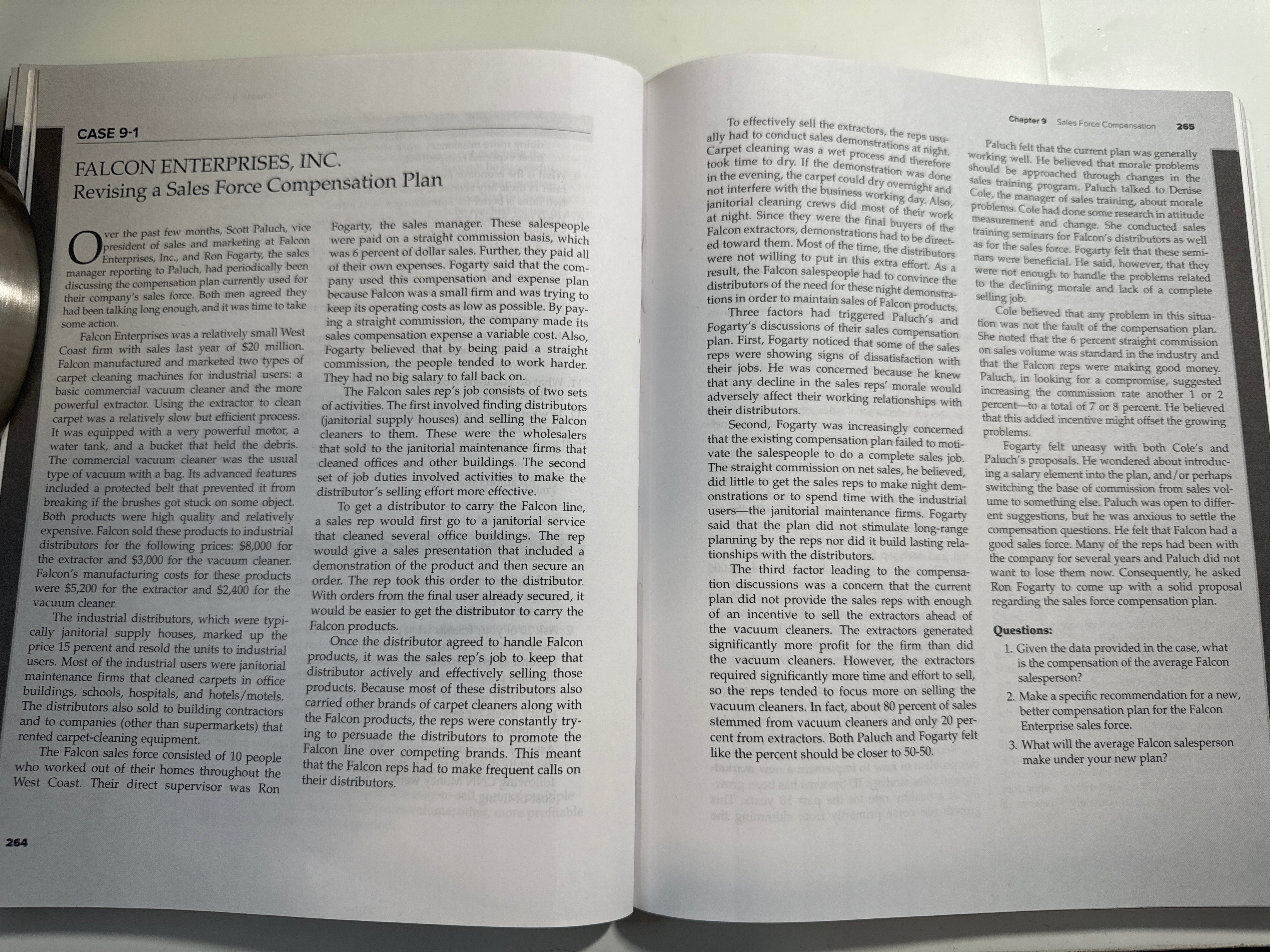  1. Given the data provided in the case, what is the