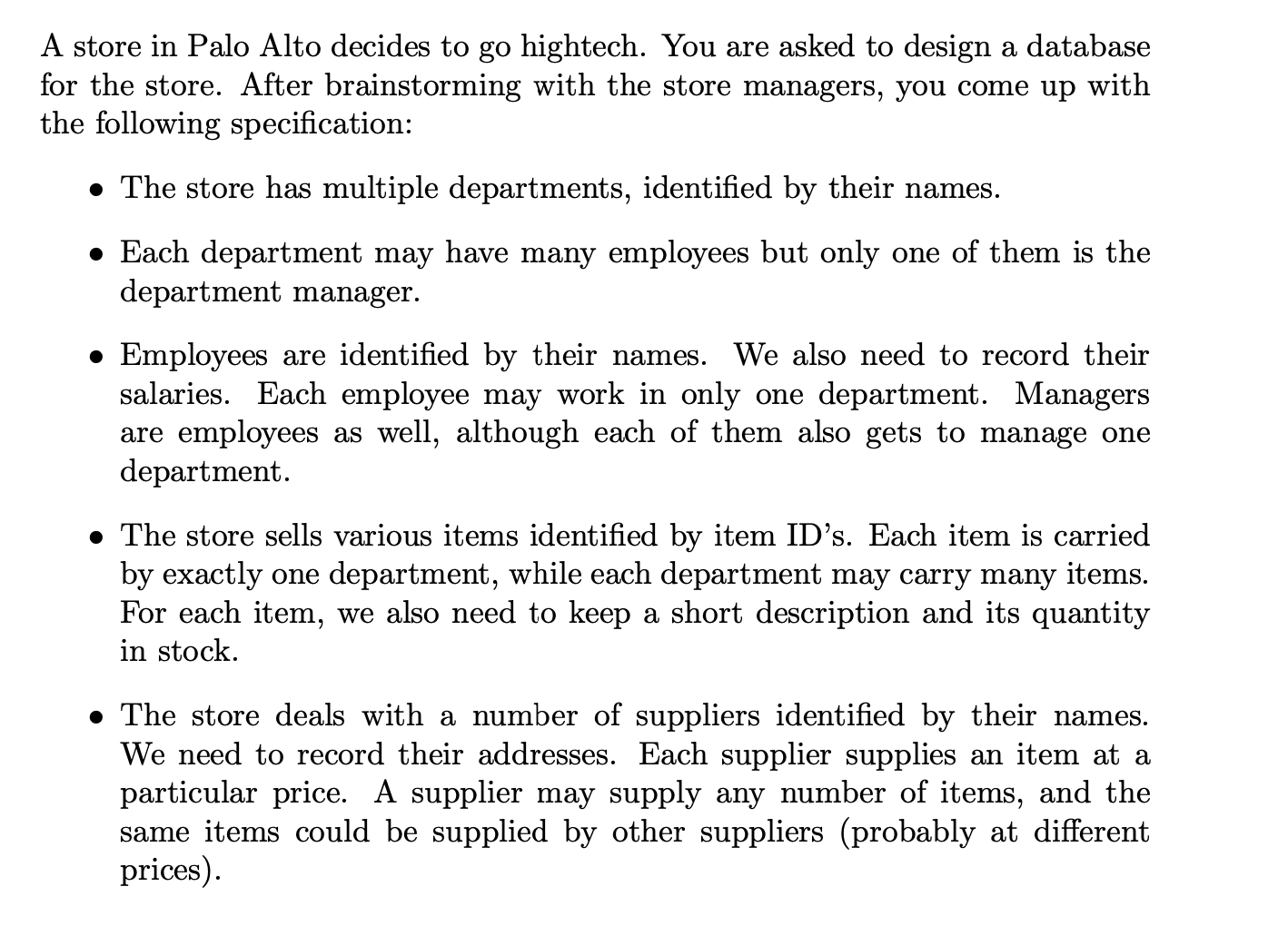 use SQL please. A store in Palo Alto decides to go hightech.