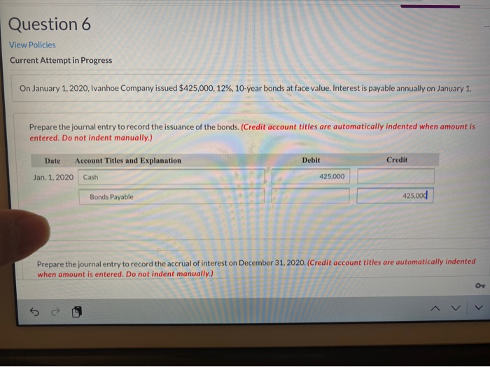 is payable annually on January 1. Prepare the journal entry to record