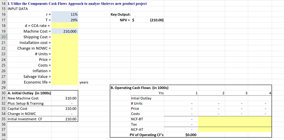 product mix. The production line would be set up in unused space