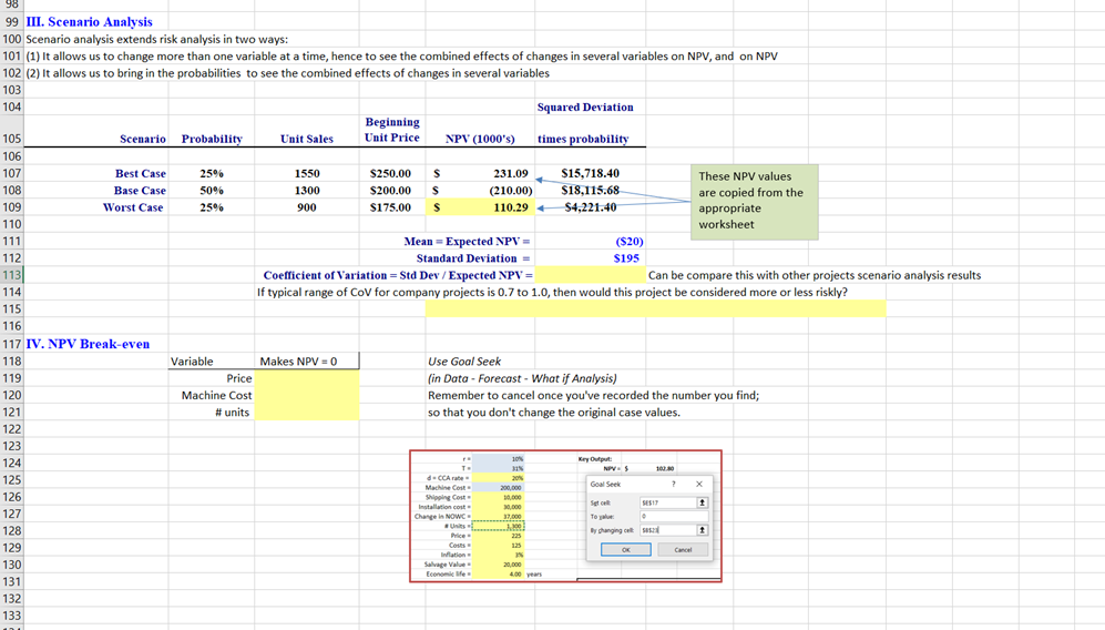 an additional $30,000 to install the equipment. The machinery has an economic