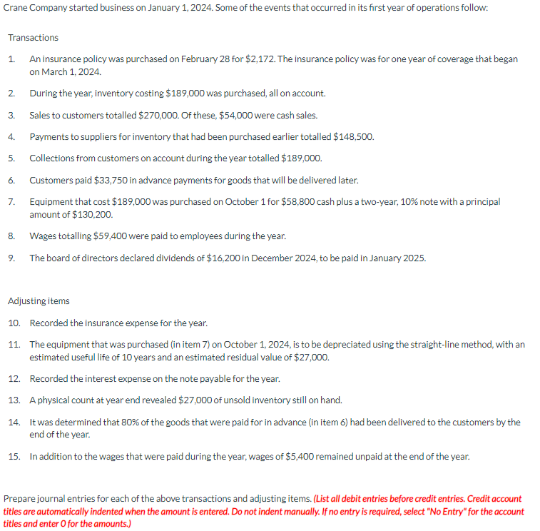 I need help on only QUESTION 10 and 11. Thanks Crane Company