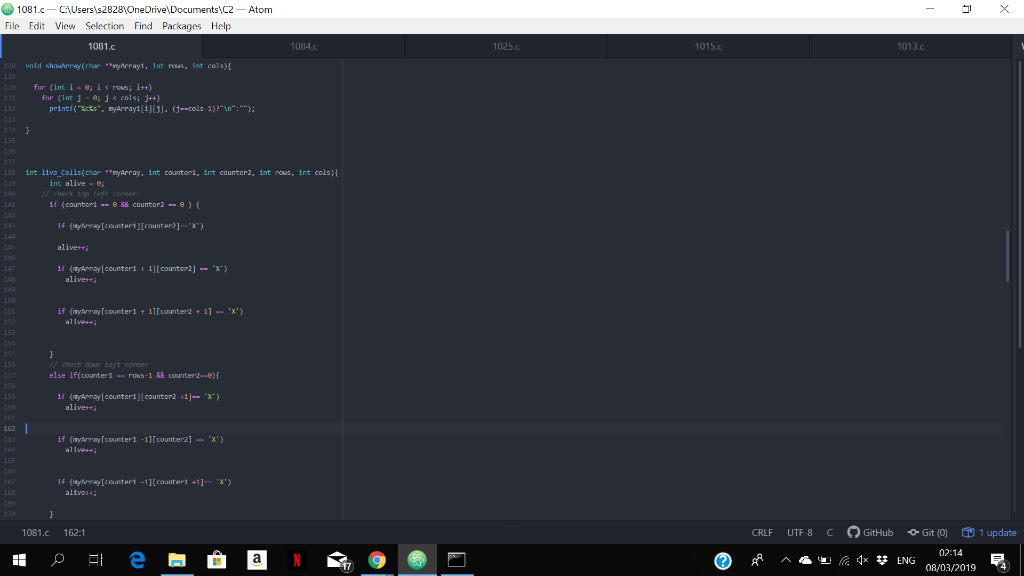anyone please help me with that! ( C PROGRAMMING) : GAME OF