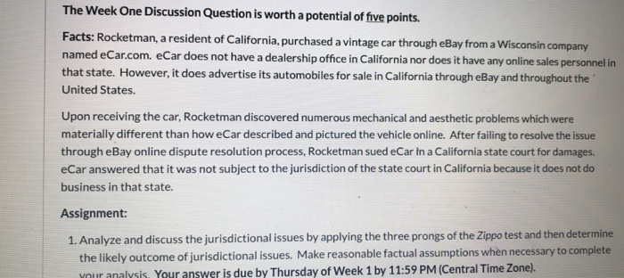 three prongs of the Zippo test and then determine the likely outcome