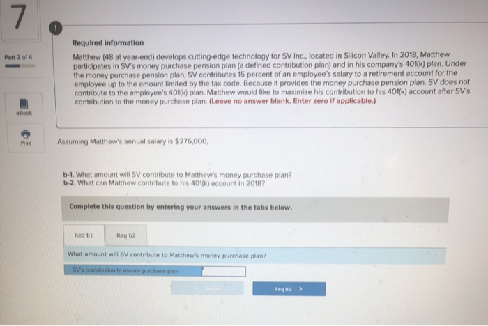  7 Required information Matthew (48 at year-end) develops cutting-edge technology for