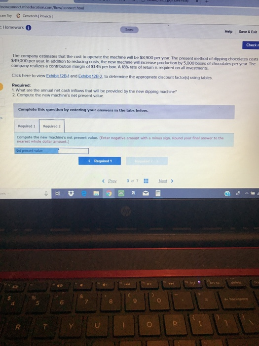 [LO12-2] The Sweetwater Candy Company would like to buy a new machine