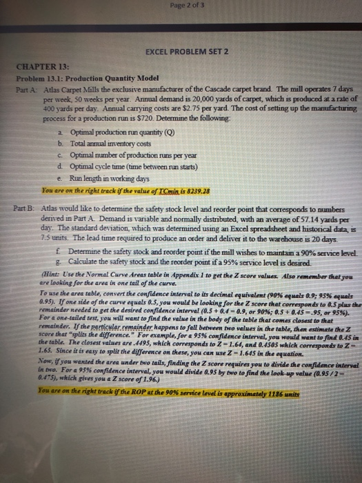 Annual demand is 20,000 yards of carpet, which is produced at a