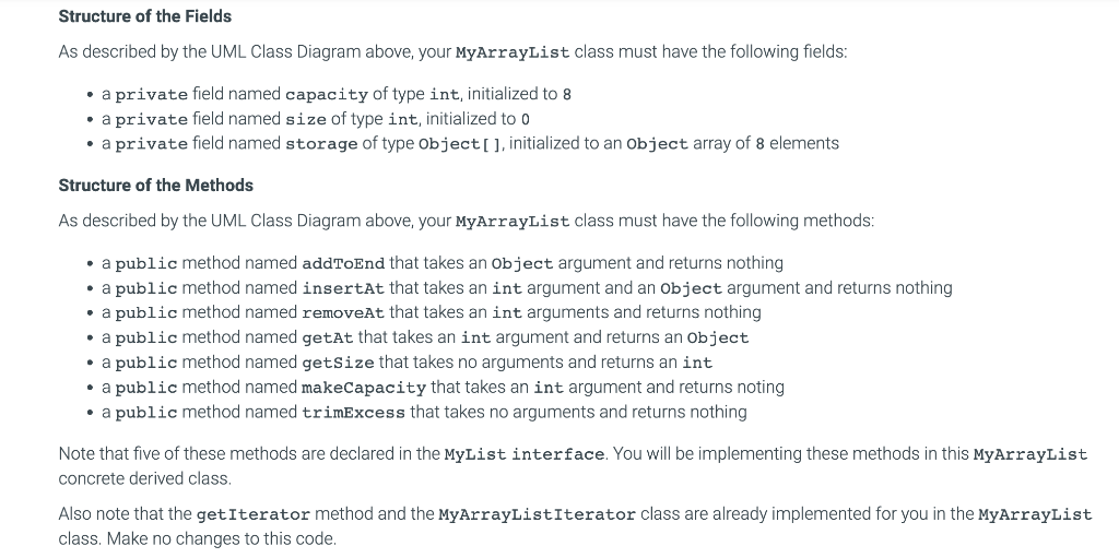 and methods here // Do not alter the code below @Override public