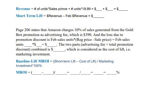 page on your e-book) to forecast sales in units for Betty Spaghetty's