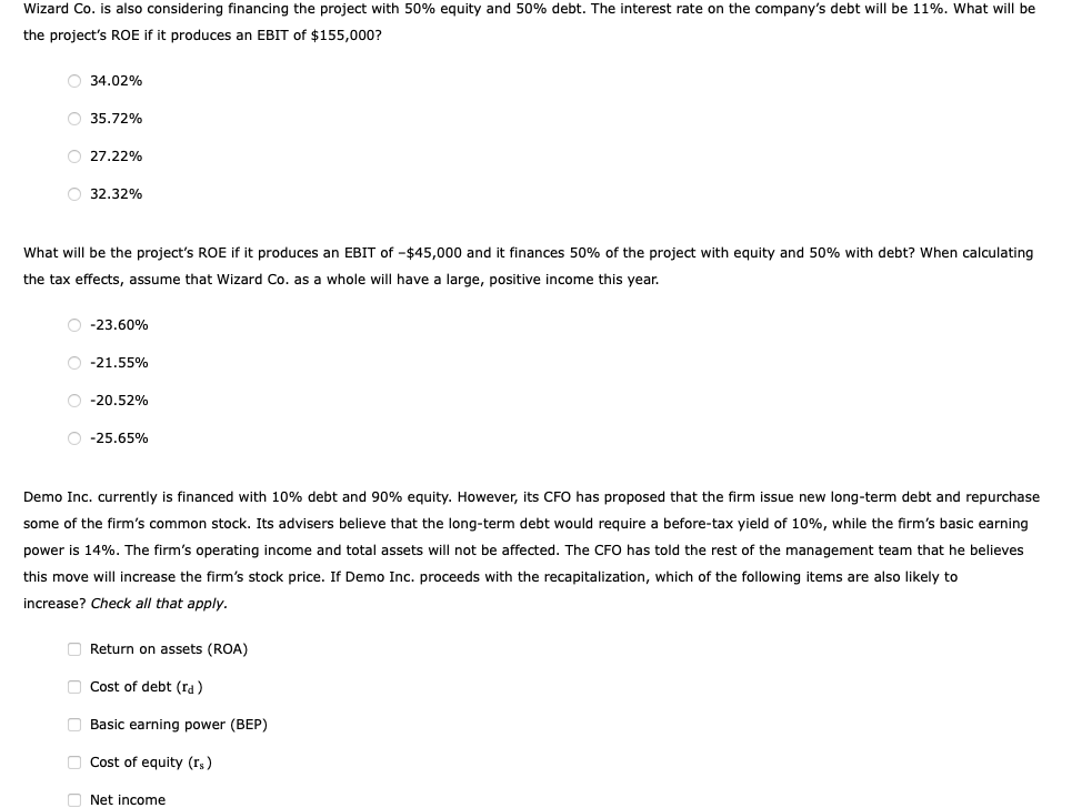 that will require $550,000 in assets. The project will be financed with