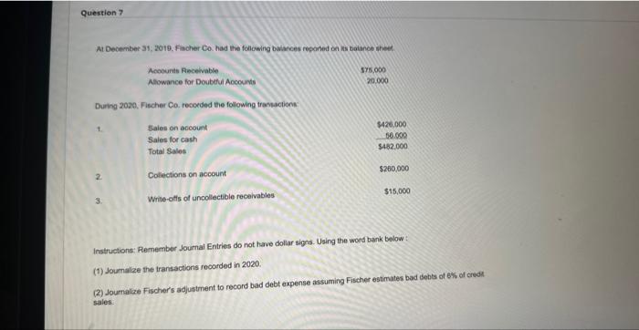 ANSWER ALL PROBLEMS PLEASE!!!!!!!!! 2.datas for chart end on dec 31 pplease