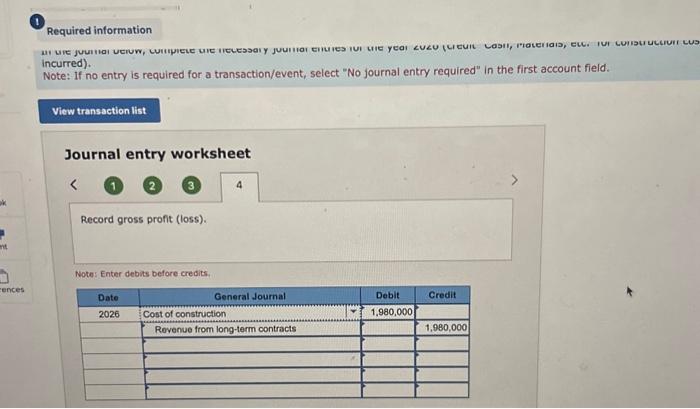is required for a transaction/event, select "No journal entry required" in the
