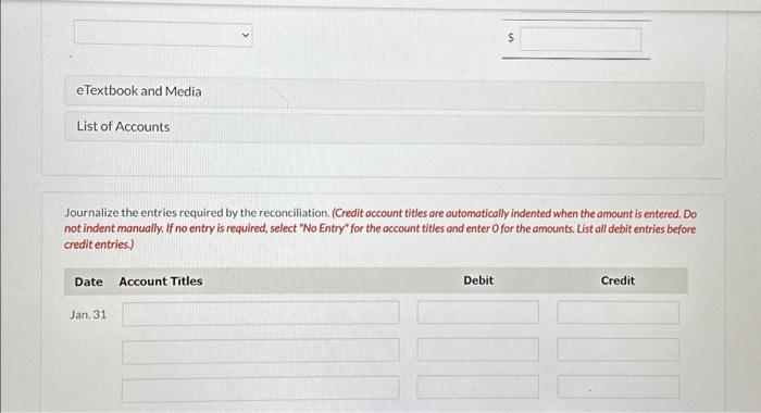account titles are outomatically indented when the amount is entered. Do not