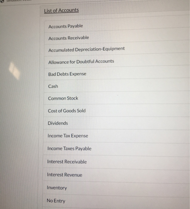 entries.) (Credit account titles are automatically indented when amount is entered. Do