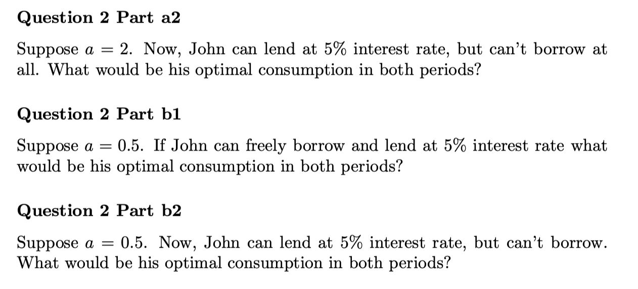 c1 and c2 are his consumption in periods 1 and 2, respectively