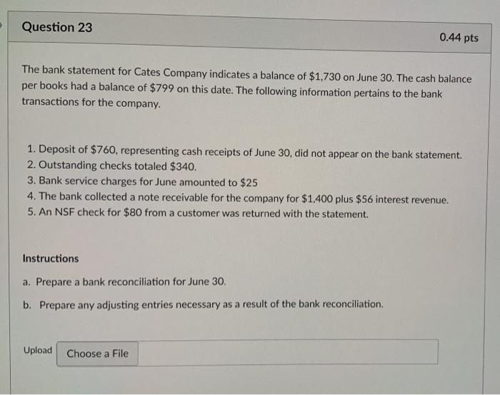 simply enter the number Balance per books as of June 30 $8,800