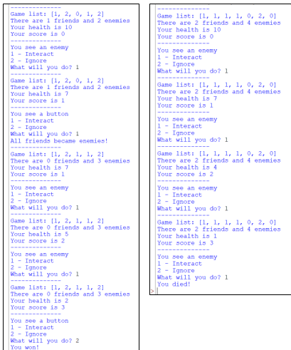 a) You need to create a game where the player is