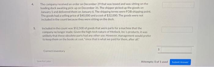 auditor with Nolls CPAs, is performing a review of Metlock, Inc's Inventory