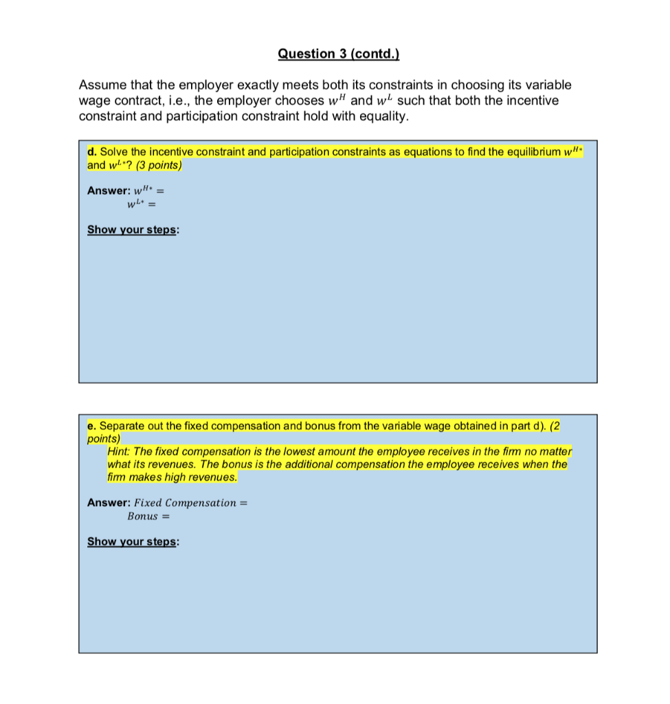 $4,000 of revenue depends on whether the employee exerts effort and works