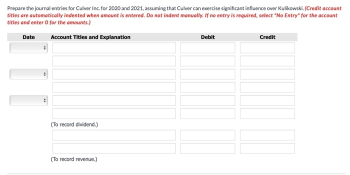 20% of the outstanding common stock of Theresa Kulikowski Inc. on December