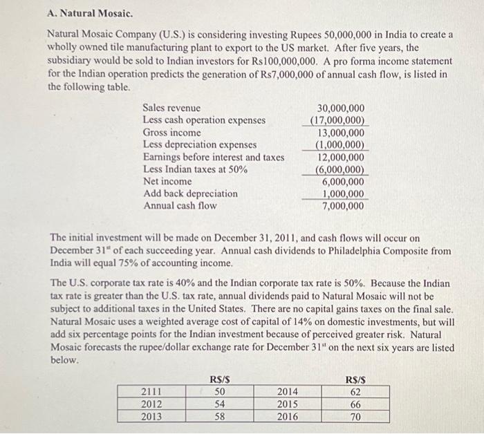 2. In problem one, the assumption is the revalued against the rupee