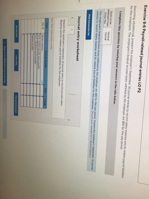  Required information Use the following information for the Exercises below. The