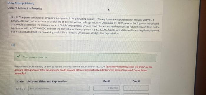 any) at December 31, 2021. The fair value of the equipment at