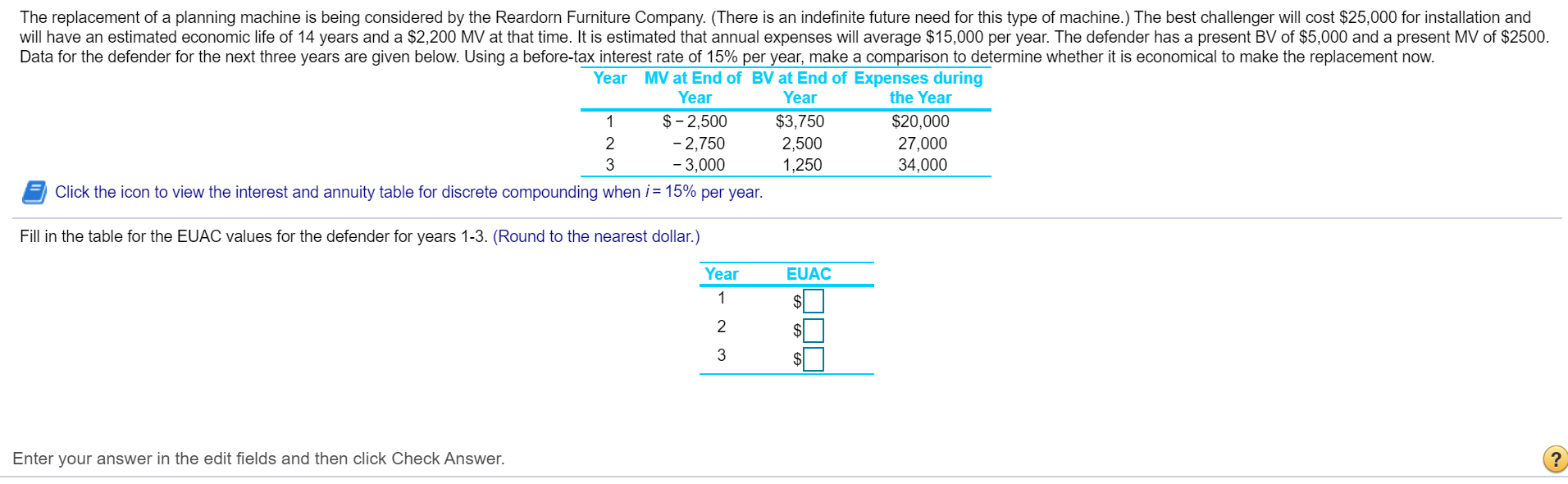 $11,500; there is no annual maintenance cost for the first three years,
