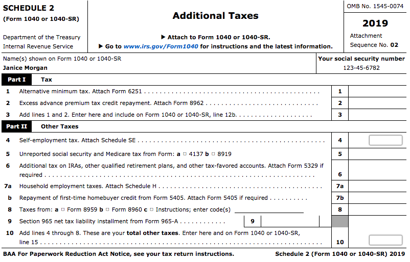 Note: This problem is for the 2019 tax year. Janice Morgan, age