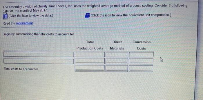 Beginning work in process (May 1) $459,888 Started in May 2017 510