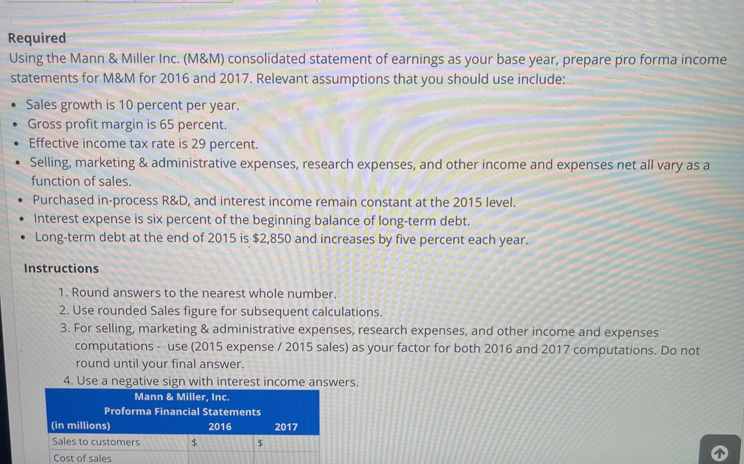 of Earnings ($ millions) 2015 2014 2013 Sales of customers $37,089 $32,317
